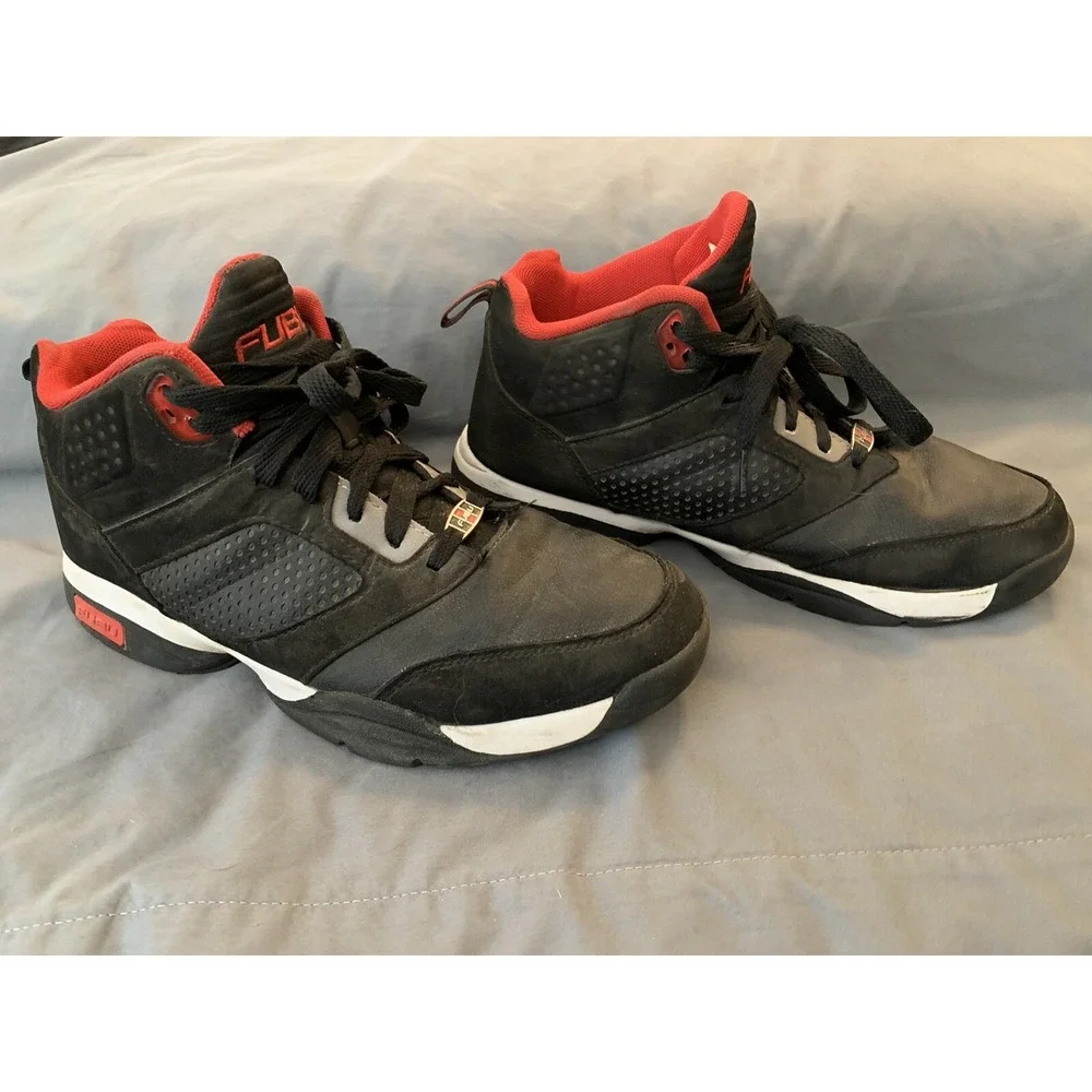 FUBU Men's ZONE Basketball Shoes Size 8 Black‎ High Top MNFB22SC001L